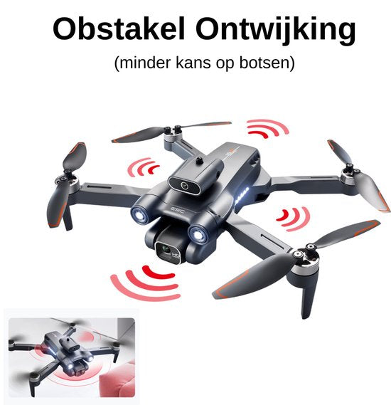 SefSay Ultra Max Drone - Drone met dubbele ESC HD camera - Obstakel Ontwijking - Borstelloze motoren - 3 batterijen en een opbergtas - Geschikt voor kinderen en volwassenen