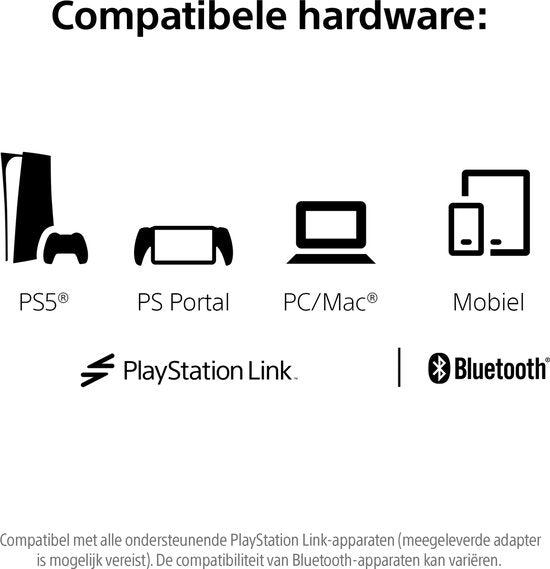 Sony PlayStation Pulse Elite - Draadloze Gaming Headset - PlayStation, Windows, Mobile - Wit