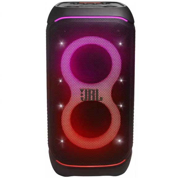 JBL Partybox Stage 320 - Draadloze Bluetooth Party Speaker - Op Wielen - Uitschuifbare Hangreep - LED verlichting - 18 uur - Spatwaterdicht - Zwart