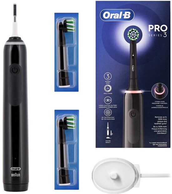 ORAL-B Pro3 3000 Cross Action - Elektrische Tandenborstel - 2 opzetborstels