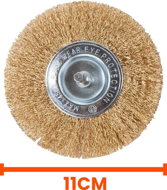 Kibani elektrische onkruidborstel 400W - Inclusief 6 borstels - 11cm diameter - Voegenreiniger - Stalen en Nylon borstel - Voegenborstel - Onkruidverwijderaar - Onkruidverdelger - Voegborstel