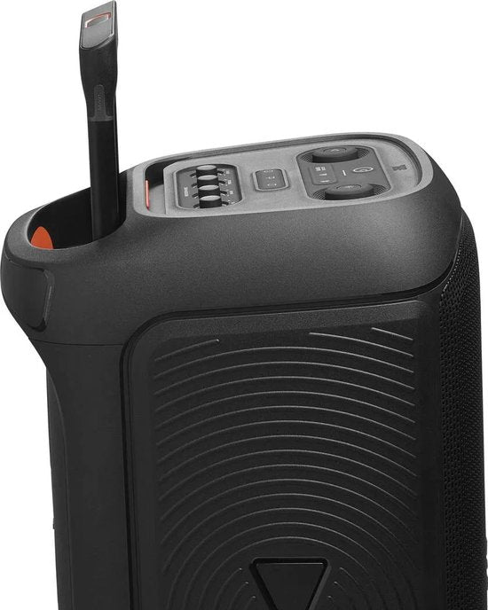 JBL Partybox Stage 320 - Draadloze Bluetooth Party Speaker - Op Wielen - Uitschuifbare Hangreep - LED verlichting - 18 uur - Spatwaterdicht - Zwart