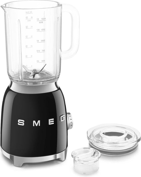 SMEG BLF03BLEU - Blender - Zwart - 800W - 1,5L - Jaren '50 Stijl