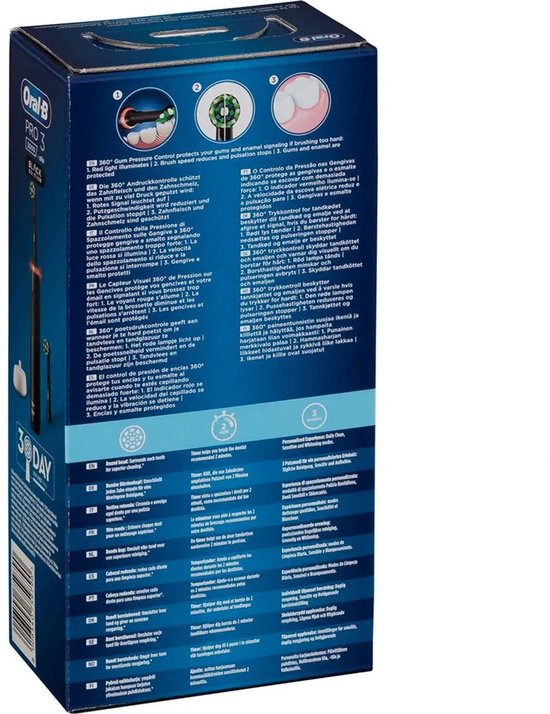 ORAL-B Pro3 3000 Cross Action - Elektrische Tandenborstel - 2 opzetborstels