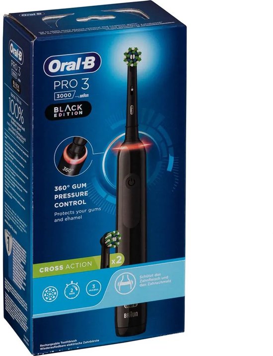 ORAL-B Pro3 3000 Cross Action - Elektrische Tandenborstel - 2 opzetborstels