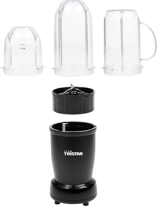 Tristar BL-4486 Smoothie Maker - Blender - 350W Vermogen - 0.5 Liter - Incl. 3 Drinkbekers - Vaatwasserbestendig