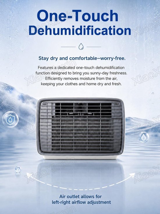 Draagbare airco 2700 BTU stille mini airconditioner voor camper en camping met ontvochtigen 280W compacte koeling