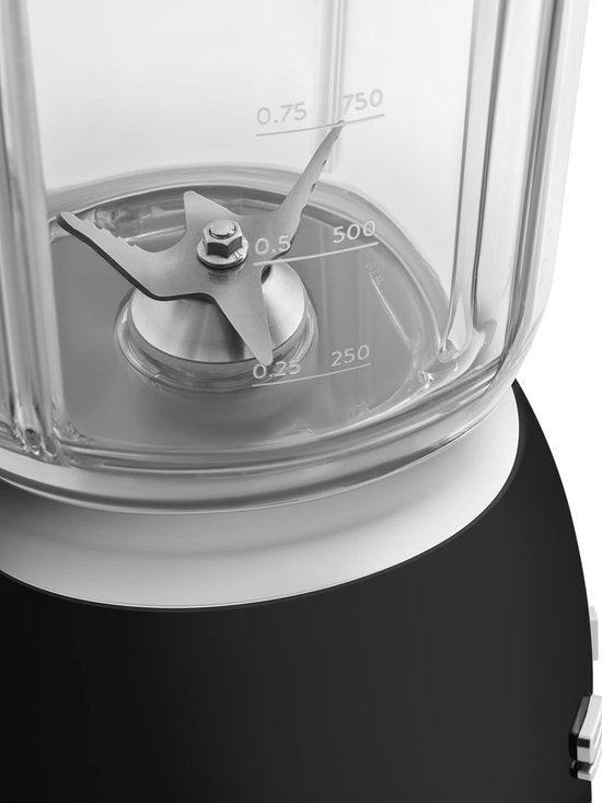SMEG BLF03BLEU - Blender - Zwart - 800W - 1,5L - Jaren '50 Stijl
