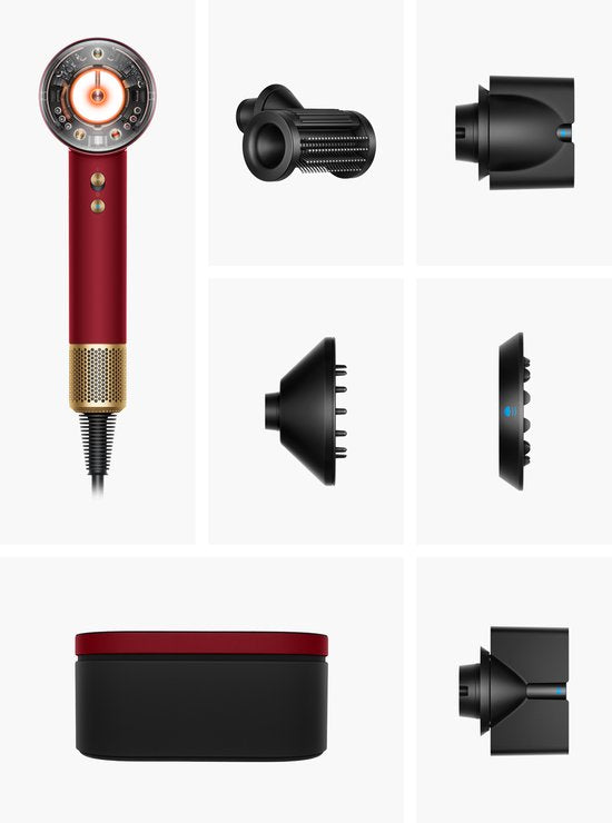 Dyson Supersonic Nural Straight+Wavy - Föhn - Red Velvet/Goud