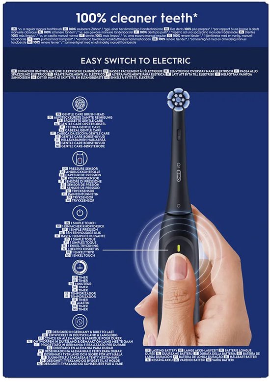 Oral-B iO2 Night Black Elektrische Tandenborstel - 1 Opzetborstel - 1 Reisetui