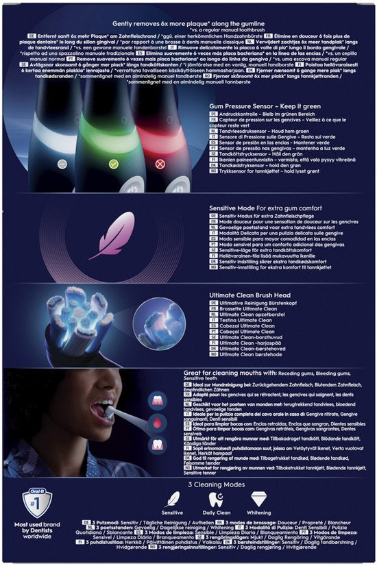Oral-B iO 3 Elektrische Tandenborstel - Duo Zwart en Roze - inclusief Reisetui